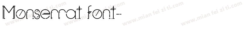 Monserrat font字体转换